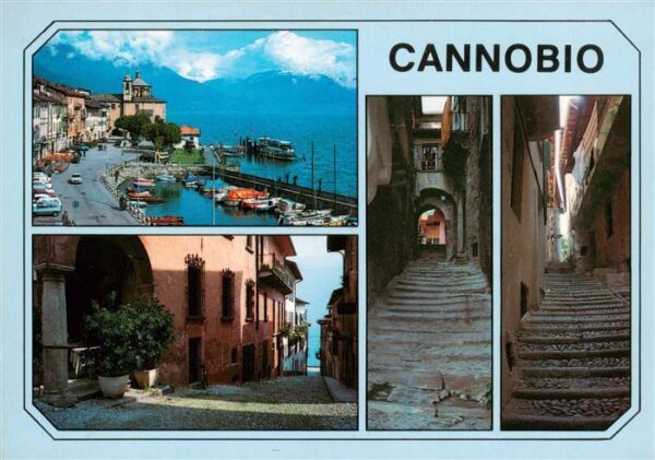 Cannobio Lago Maggiore IT Hafenpartie Gassen Motive