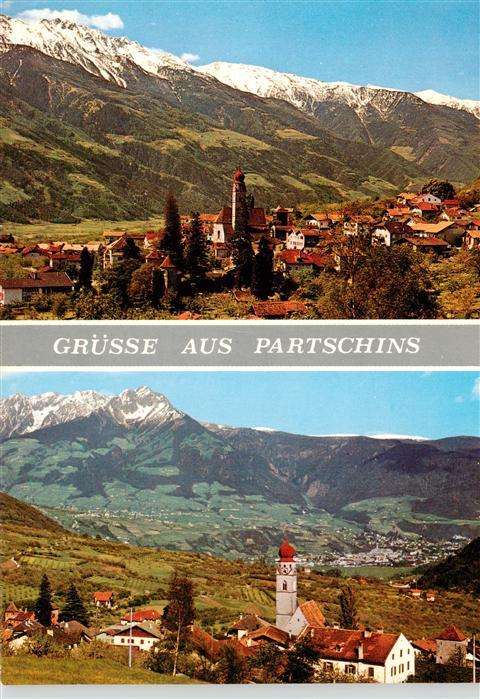 Partschins Parcines IT Fliegeraufnahmen mit Hochwart Meran und Ifinger