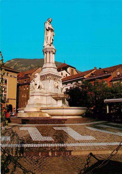 Bolzano Bozen Suedtirol IT Monumento a Walther von der Vogelweide Denkmal