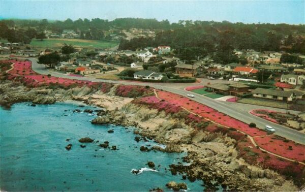 Pacific Grove California USA An aerial of Pacific Grove and its Magic Carpet