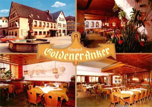Kasendorf Oberfranken Hotel Gasthof Goldener Anker Gastraeume Brunnen