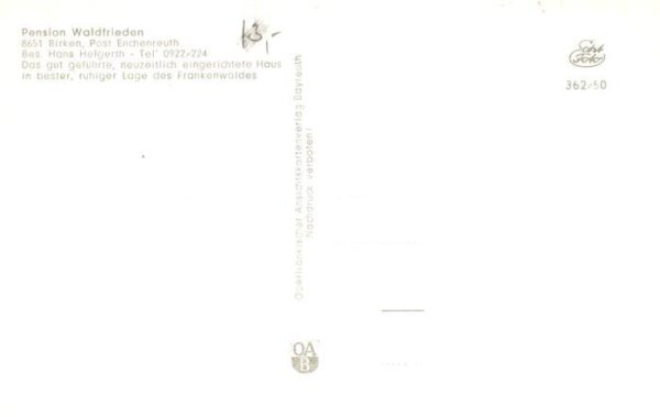 Birken Enchenreuth Panorama Poension Waldfrieden Freiterrasse – Bild 2