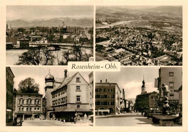 Rosenheim  Bayern Panorama Fliegeraufnahme Ortspartien