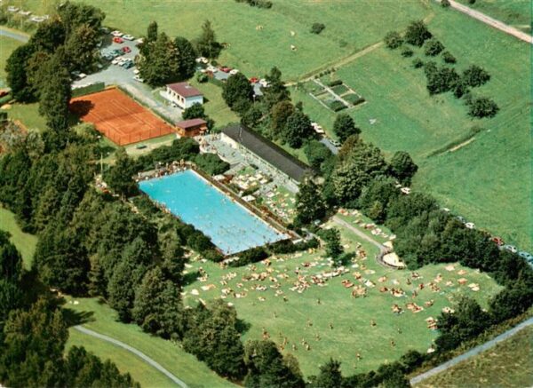Gersfeld Rhoen Freischwimmbad Fliegeraufnahme