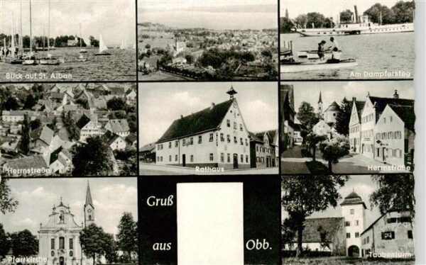 Diessen Ammersee St Albanblick Am Dampfersteg Herrnstrasse Rathaus Pfarrkirche T