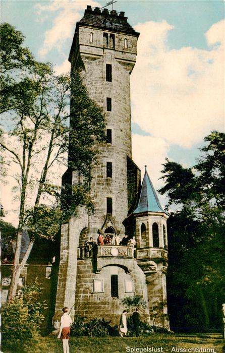 Marburg  Lahn Gaststaette Spiegelslust Aussichtsturm