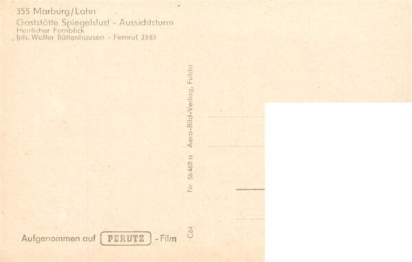 Marburg  Lahn Gaststaette Spiegelslust Aussichtsturm – Bild 2