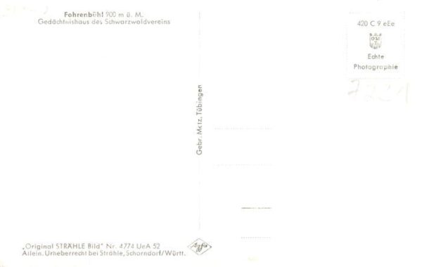 Fohrenbuehl Lauterbach Gedaechtnishaus das Schwarzwaldvereins Fliegeraufnahme – Bild 2