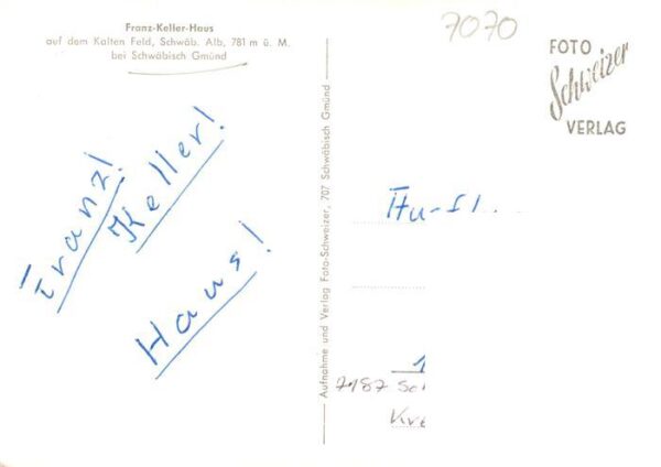 Schwaebische Alb Franz Keller Haus auf dem Kalten Feld – Bild 2