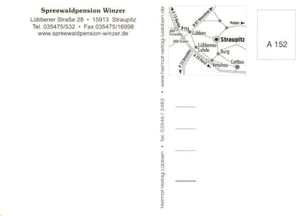 Straupitz Spreewaldpension Winzer Gastraum Zimmer Liegewiese Kirche – Bild 2