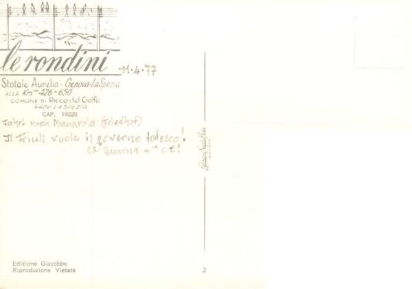 Genova Genua Liguria IT Le Rondini Ristorante – Bild 2