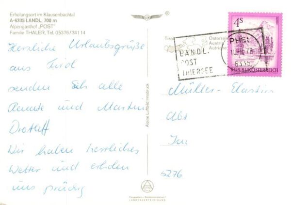 Landl Thiersee Tirol AT Fliegeraufnahme mit Kaisergebirge – Bild 2