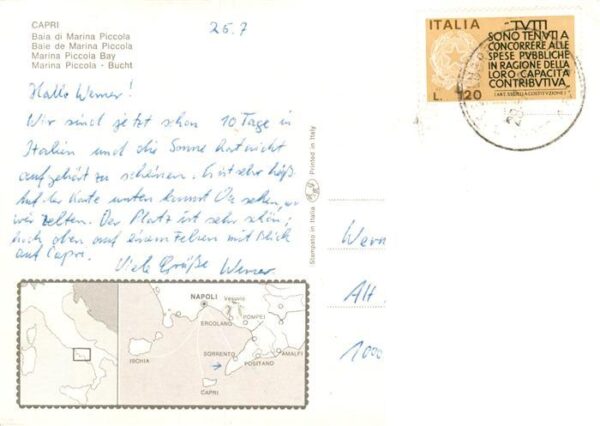 Capri Italia Baia di Marina Piccola Fliegeraufnahme – Bild 2