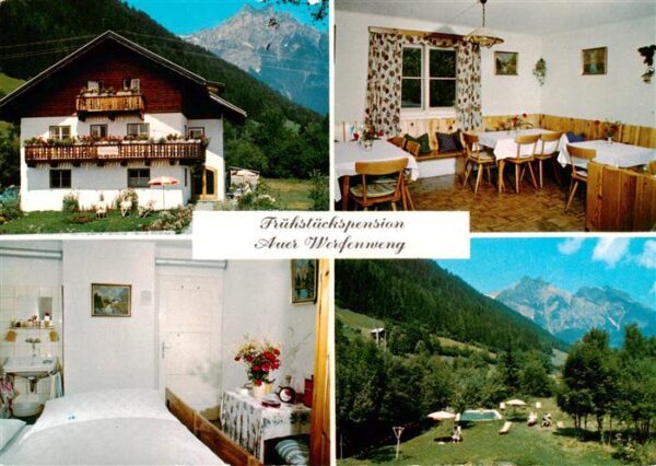 Werfenweng AT Fruehstueckspension Auer Gaststube Zimmer Liegewiese
