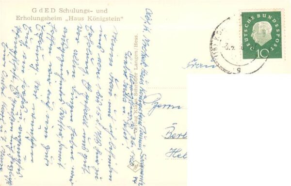 Koenigstein  Taunus GdED Schulungs und Erholungsheim Haus Koenigstein – Bild 2