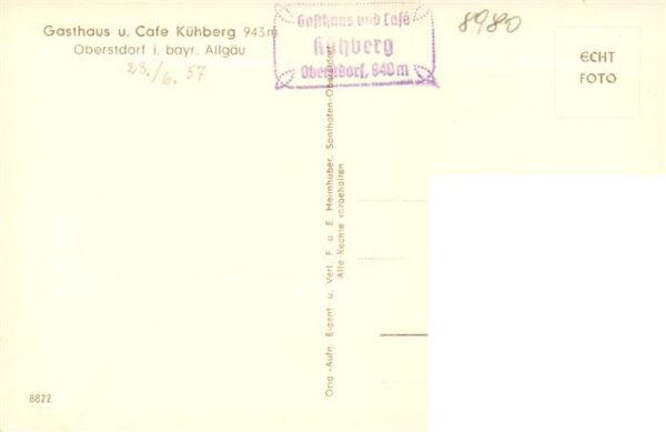 Oberstdorf Gasthaus Cafe Kuhberg Panorama – Bild 2