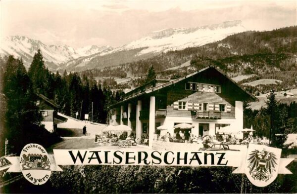 Kleinwalsertal Vorarlberg AT oesterr Grenzgasthof Walserschanz