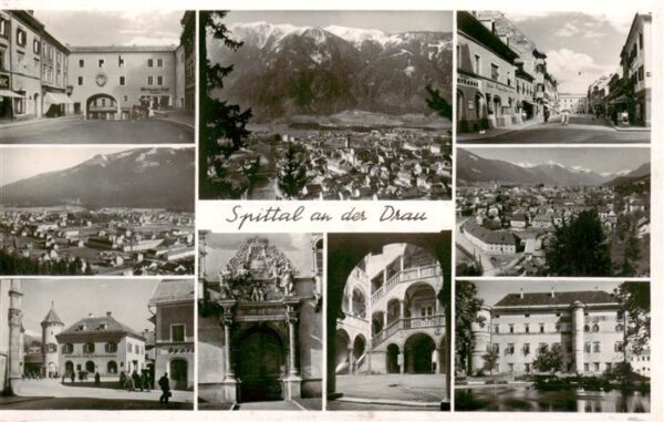 Spittal Drau Kaernten AT Orts und Teilansichten Panorama