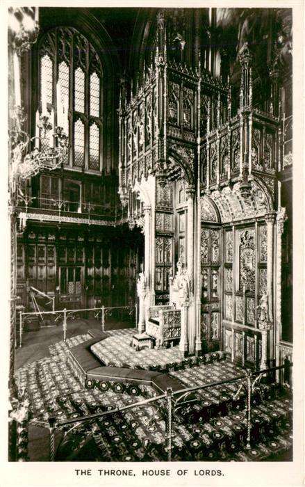 London  UK The Throne House of Lords