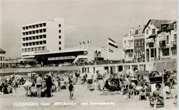 Vlissingen Zeeland NL Hotel Britannia met Strandgezicht