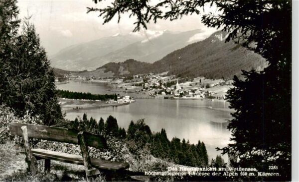 Weissensee Kaernten AT Das Raunabankerl Hoechstgelegener Bergsee der Alpen