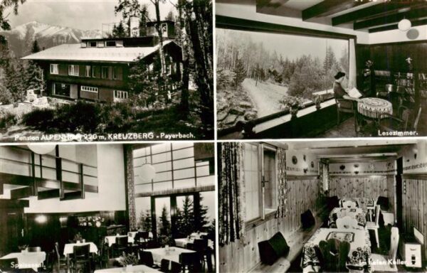 Payerbach Niederoesterreich AT Pension Alpenhof Kreuzberg Speisesaal Lesezimmer