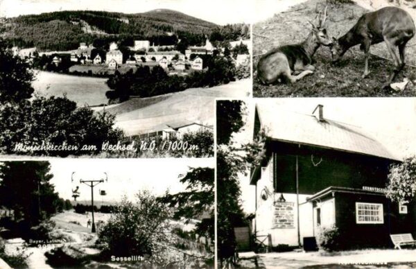 Moenichkirchen Niederoesterreich AT Panorama Sessellift Gasthaus Steinboecke