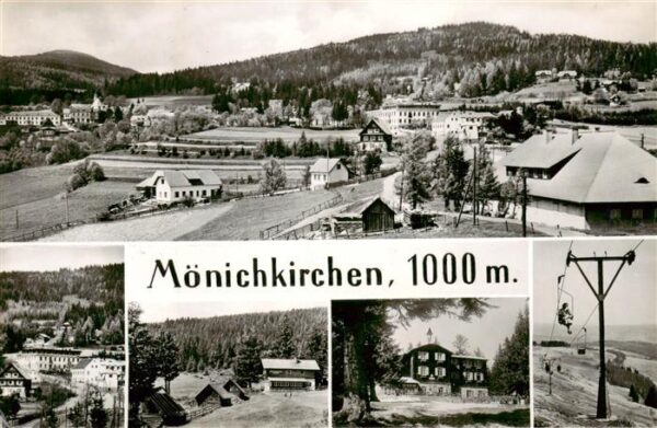 Moenichkirchen Niederoesterreich AT Panorama Teilansichten Sessellift