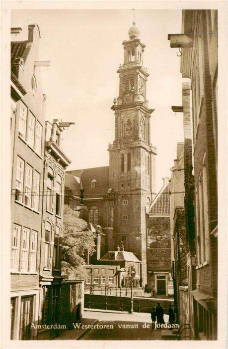 Amsterdam  NL Westertoren vanuit de Jordaan