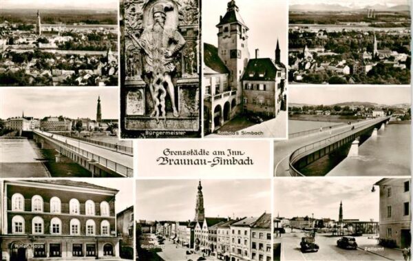 Braunau  Inn AT Teilansichten Buergermeister Rathaus Simbach Stadtplatz Zollamt