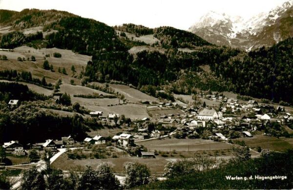 Werfen Salzburg AT Panorama mit Hagengebirge