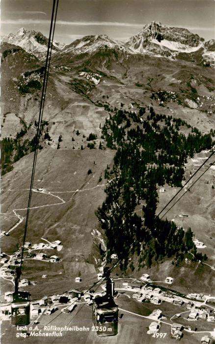 Lech Vorarlberg Ruefikopfseilbahn mit Mohnenfluh