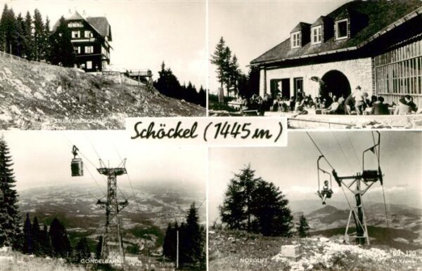 Schoeckel 1445m Graz AT Stubenberghaus Terrasse Gondelbahn Nordlift