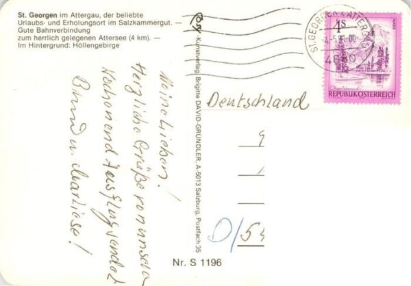 St Georgen Attergau Fliegeraufnahme mit Attersee Festumzug Panorama Strassenpart – Bild 2