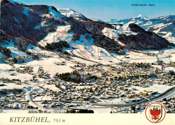 Kitzbuehel Tirol AT Hahnenkamm Seilbahn Asten Abfahrt Streifalm und Kampen Abfah