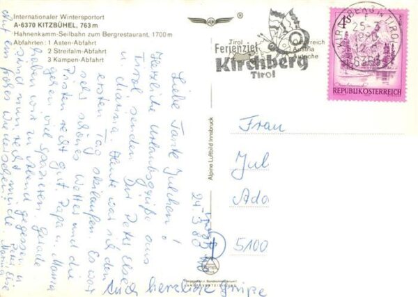 Kitzbuehel Tirol AT Hahnenkamm Seilbahn Asten Abfahrt Streifalm und Kampen Abfah – Bild 2