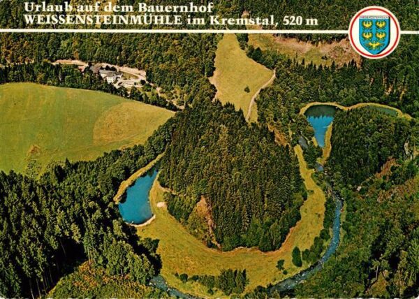 Albrechtsberg Grossen Krems AT Weissensteinmuehle Fliegeraufnahme