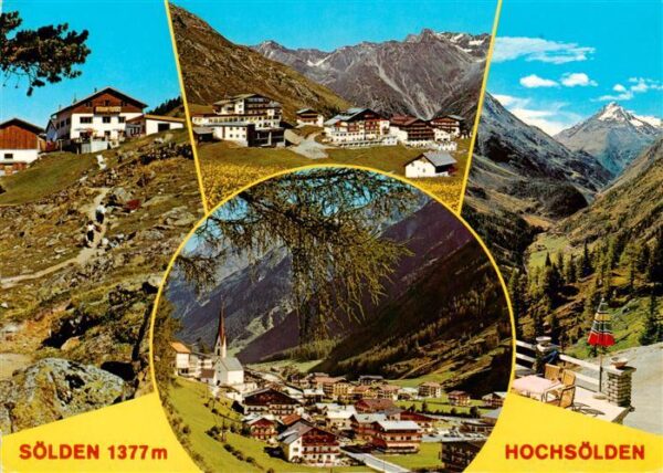 Soelden  oetztal AT mit Hochsoelden Panorama Ortsansichten