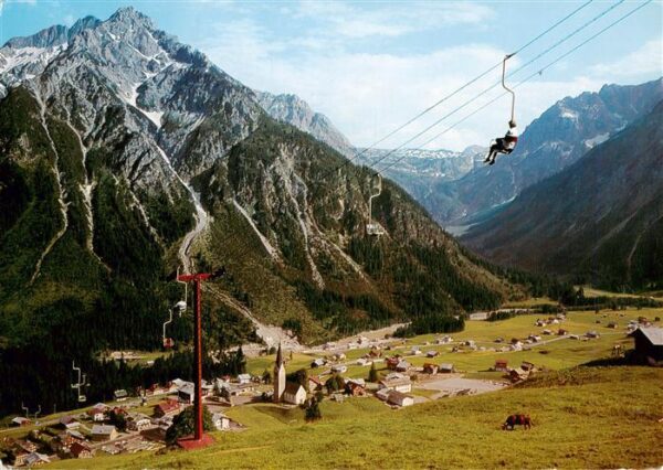 Mittelberg Kleinwalsertal AT Zafernlift mit Elferkopf Zwoelferkopf und Gemstel P