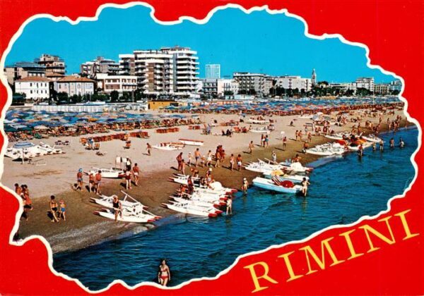 Rimini IT Scorcio di spiaggia e alberghi