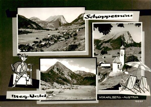 Schoppernau Vorarlberg AT Panorama Bregenzer Wald Kirche