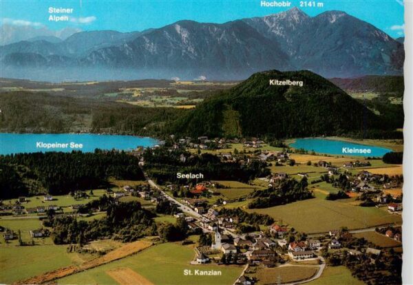 St Kanzian Klopeiner See Kaernten AT Fliegeraufnahme mit Seelach St Kanzian Klei