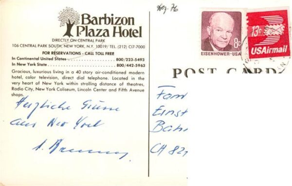 New York City Barbizon Plaza Hotel – Bild 2