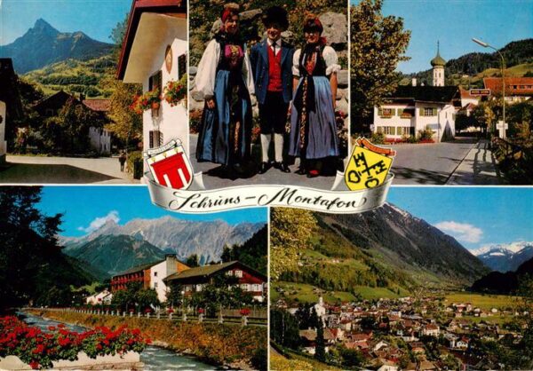 Schruns Tschagguns mit Kurhotel und Montafoner Trachten Panorama