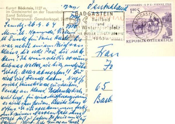 Boeckstein Bad-Gastein AT Gasteinertal an der Tauernbahn mit Gamskarkogel – Bild 2