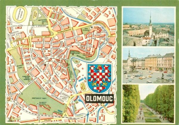 Olomouc Olmuetz CZ Namesti Miru radnice Namesti Rude armady Smetanovy sady Flora