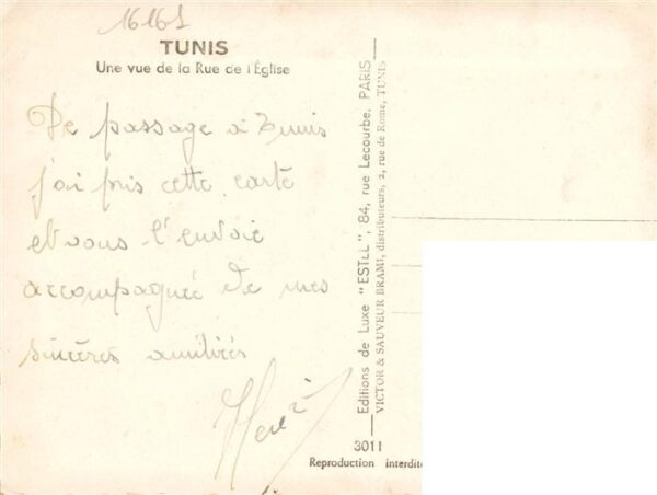 Tunis Tunesie Une vue de la Rue de l'Eglise – Bild 2