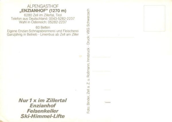 Zell Ziller Tirol AT Enzianhof Sonnenterrasse Skilift – Bild 2