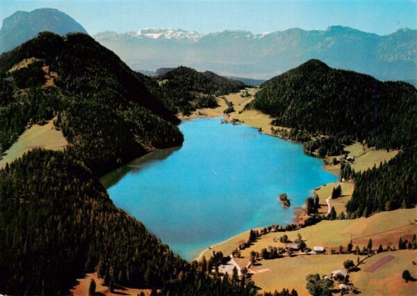 Hintersteinersee Scheffau Tirol AT mit Rofangebirge Fliegeraufnahme