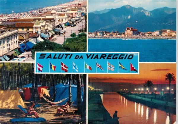 Viareggio Toscana IT Promenade Strandpartien Camping
